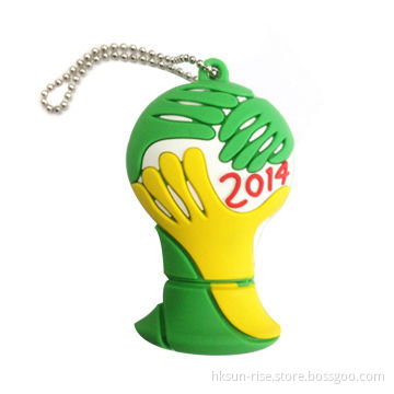 Brazil 2014 World Cup Logo USB Flash Drive with Over 10-year Data Retention, USB1.1/2.0 Interface